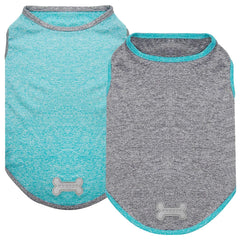 KYEESE sun protection dog shirt in grey front view showcasing breathable fabric.