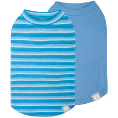 KYEESE waffle dog shirt blue solid color, soft and breathable for everyday wear.