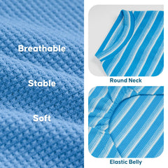 KYEESE waffle dog shirt close-up texture highlights breathable fabric.