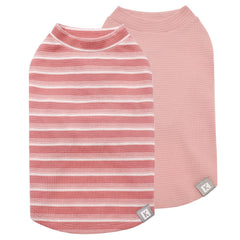 KYEESE waffle dog shirt in pink highlights soft breathable fabric for daily wear