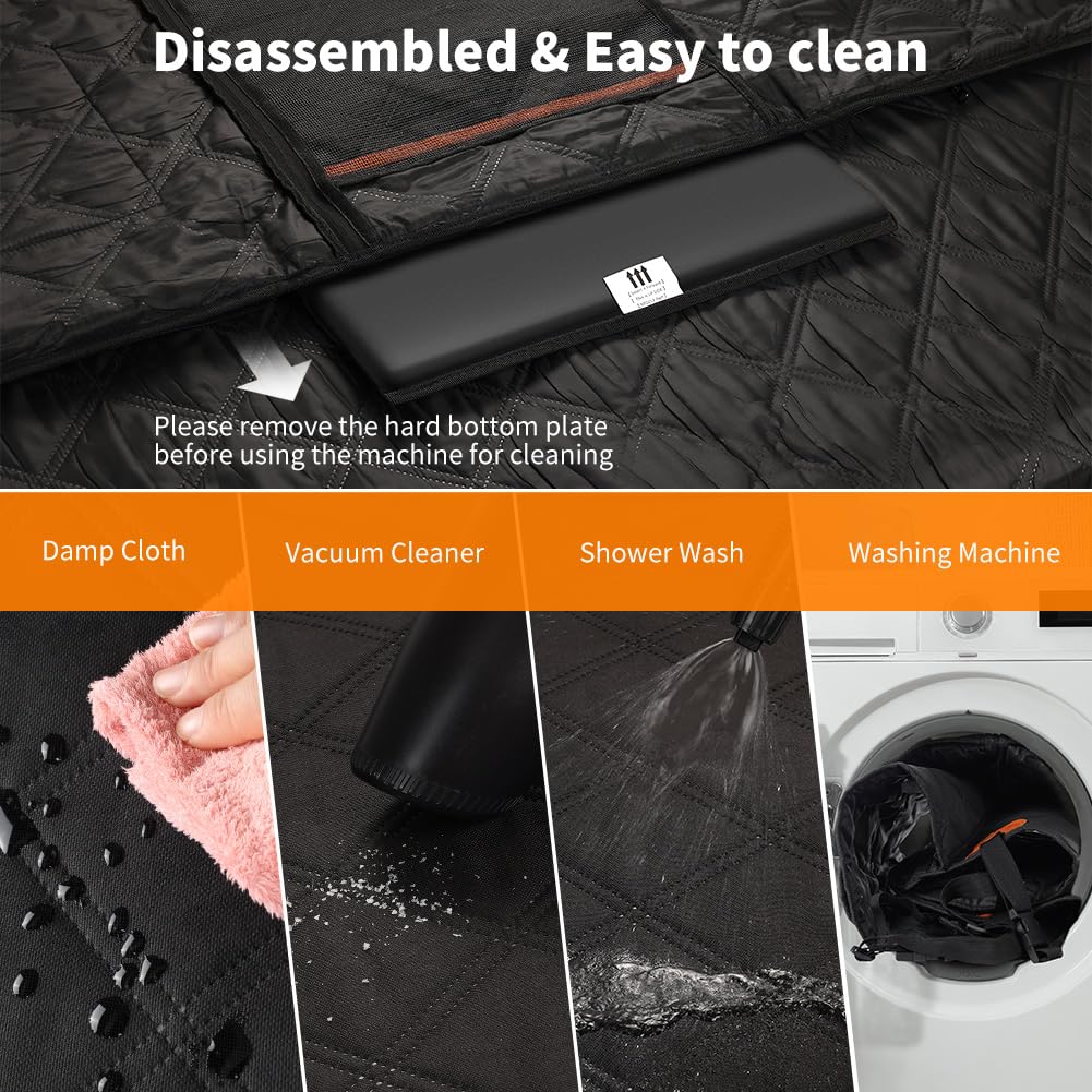 KYG back seat extender prevents pet slipping during abrupt stops.