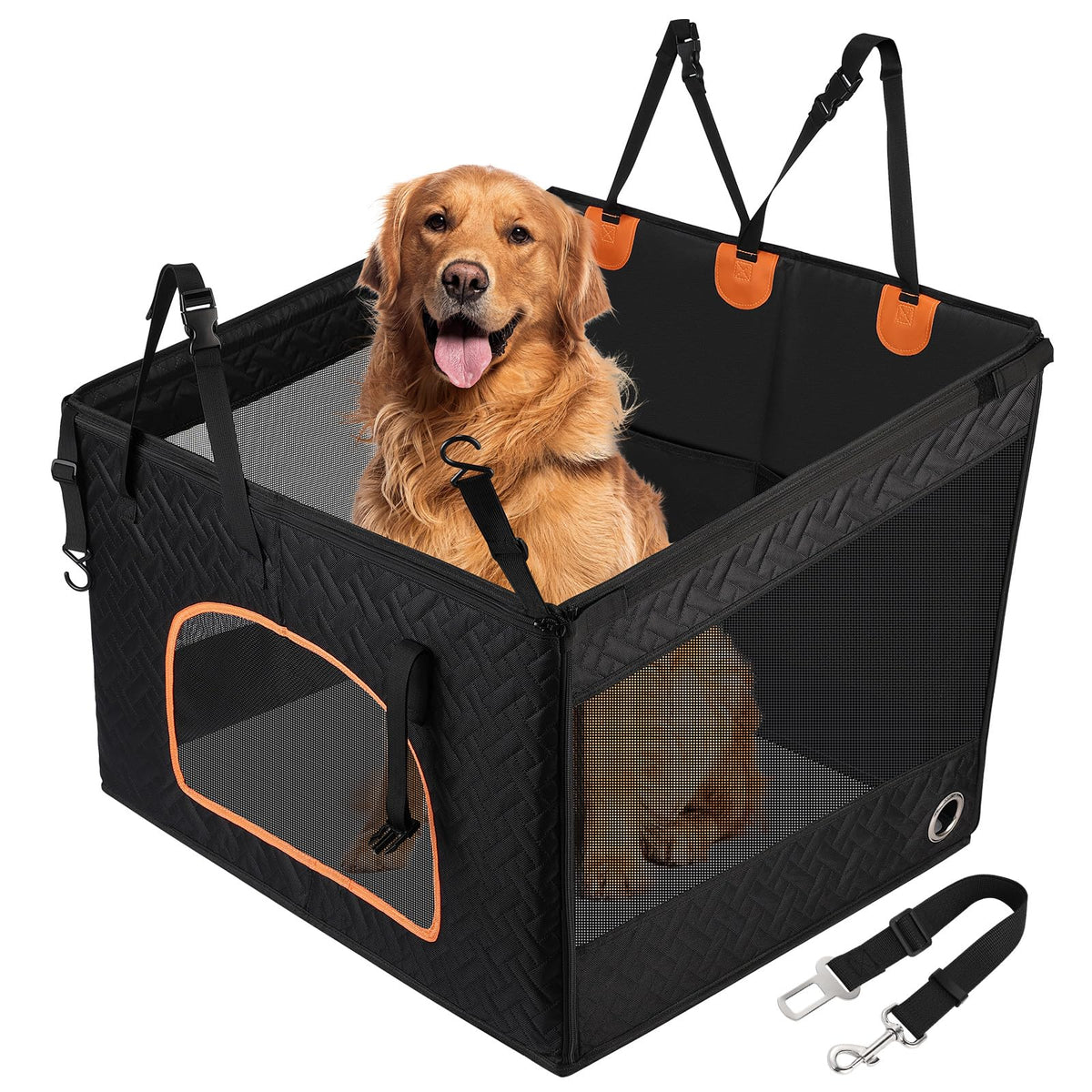 KYG large dog car seat cushion provides extra comfort on long trips