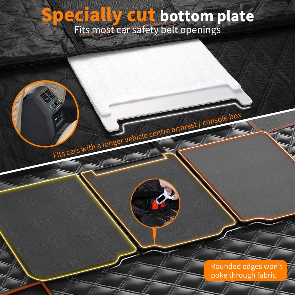 KYG back seat cover installs tool-free for quick setup.