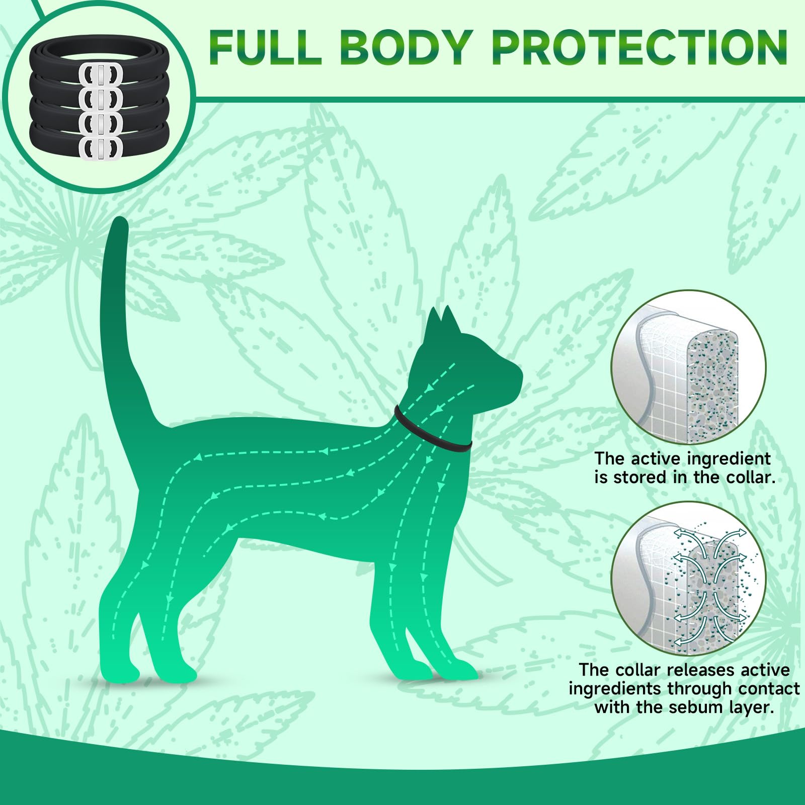KYGNE cat flea collars provide quick 24-hour coverage on contact.