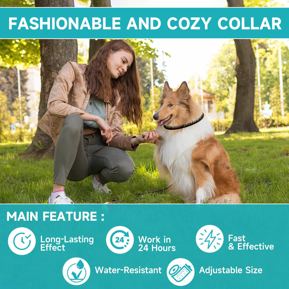 KYGNE 65 cm adjustable collar fits dogs over 12 weeks.