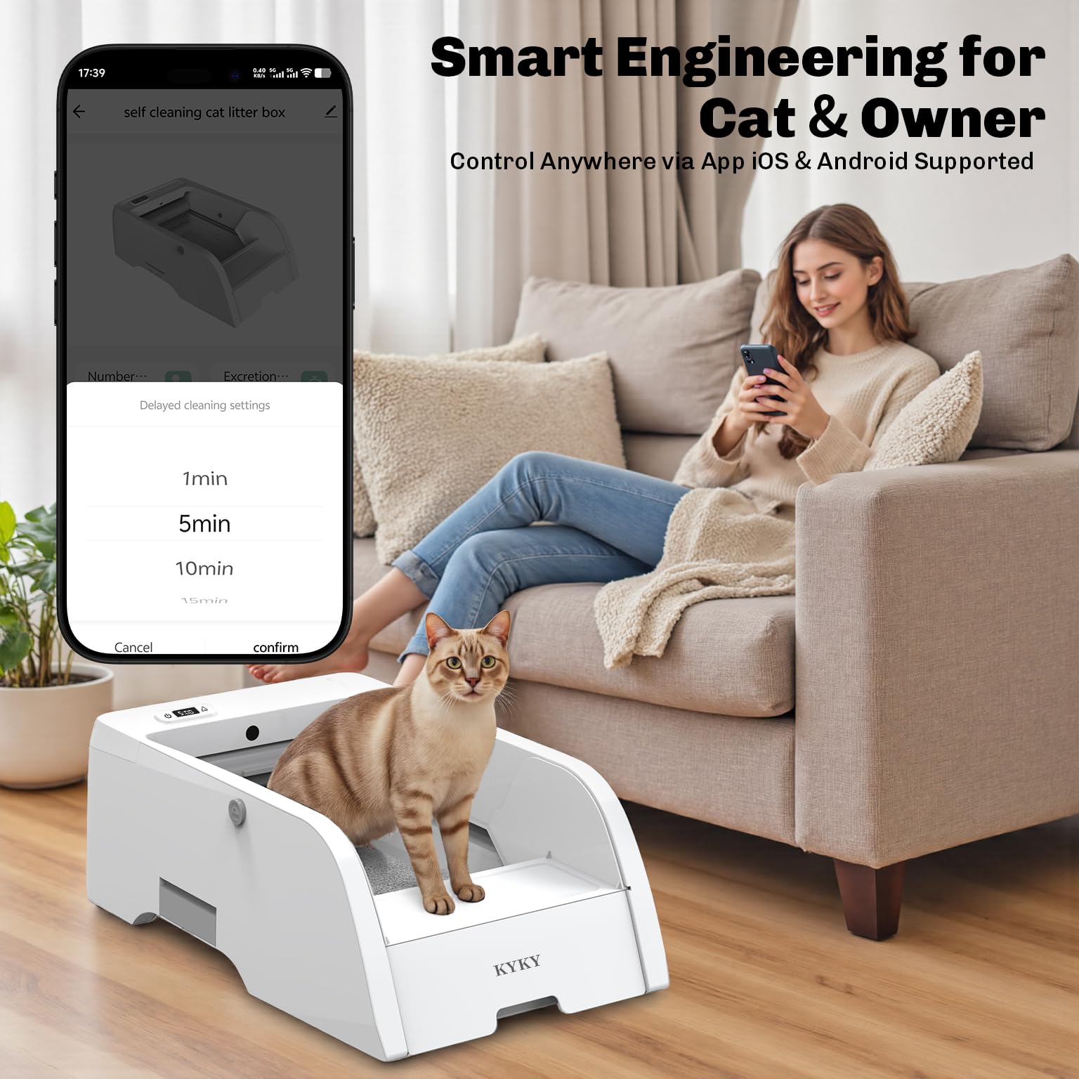 KYKY anti-pinch infrared sensors protect paws during use