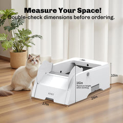 KYKY large capacity litter box for single or multiple cats with roomy interior