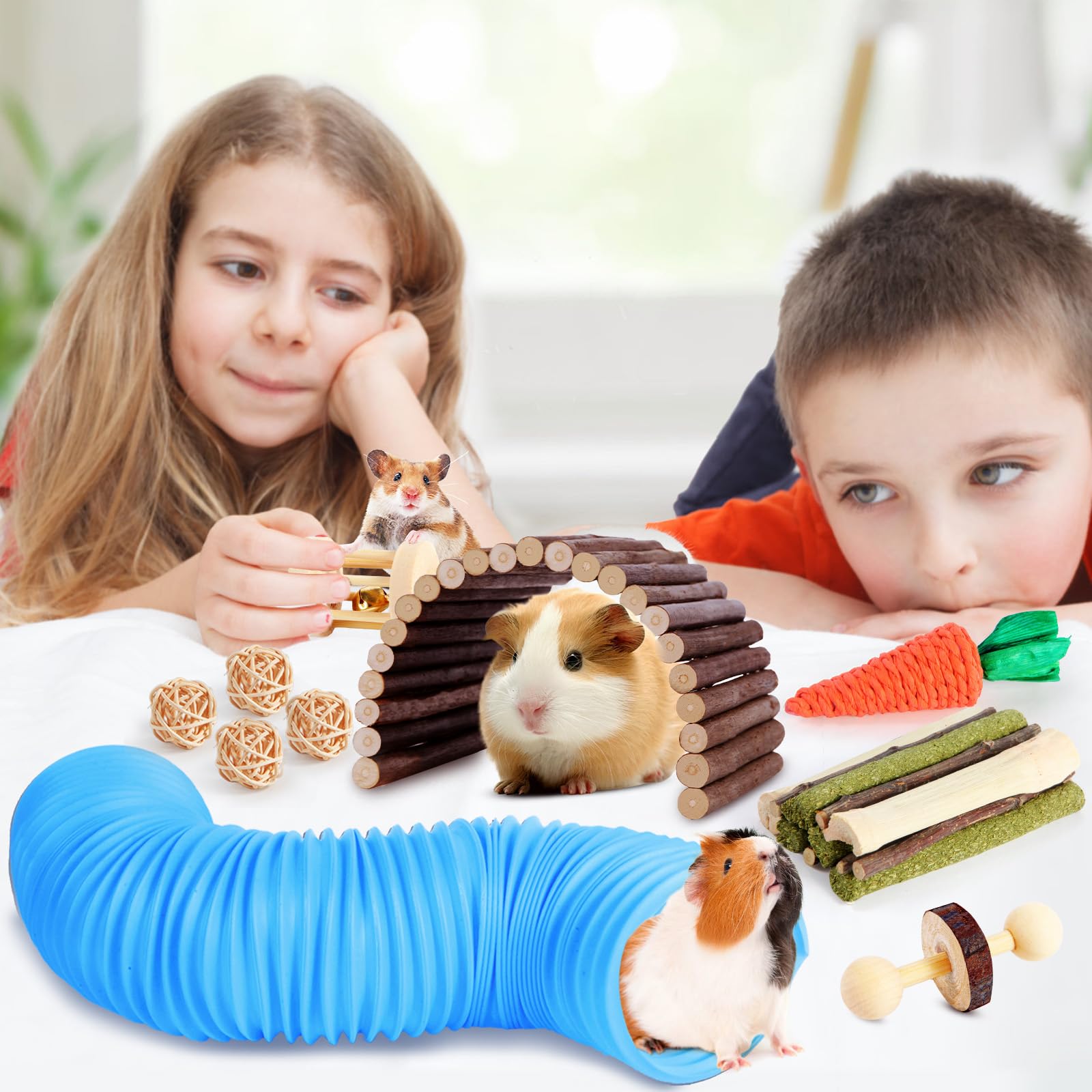 Kyouki blue habitat set supports active pets and reduces boredom.