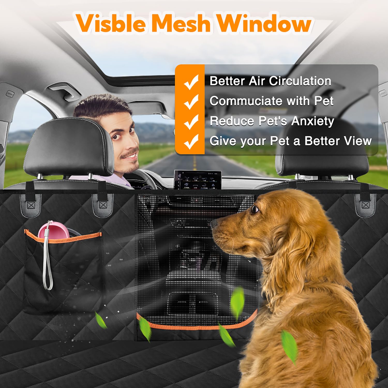 Kytely mesh window and pocket design provides airflow and storage