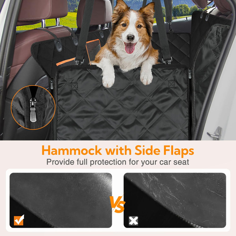 Kytely side flaps protect the backseat from dirt and hair