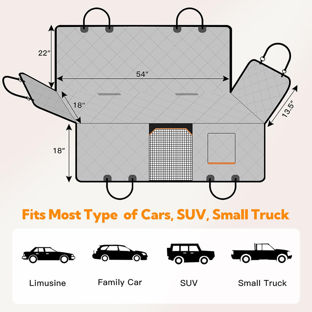 Kytely pet seat cover suitable for cars, trucks, and SUVs