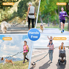 Kytely retractable bungee leash absorbs pull for smoother runs.