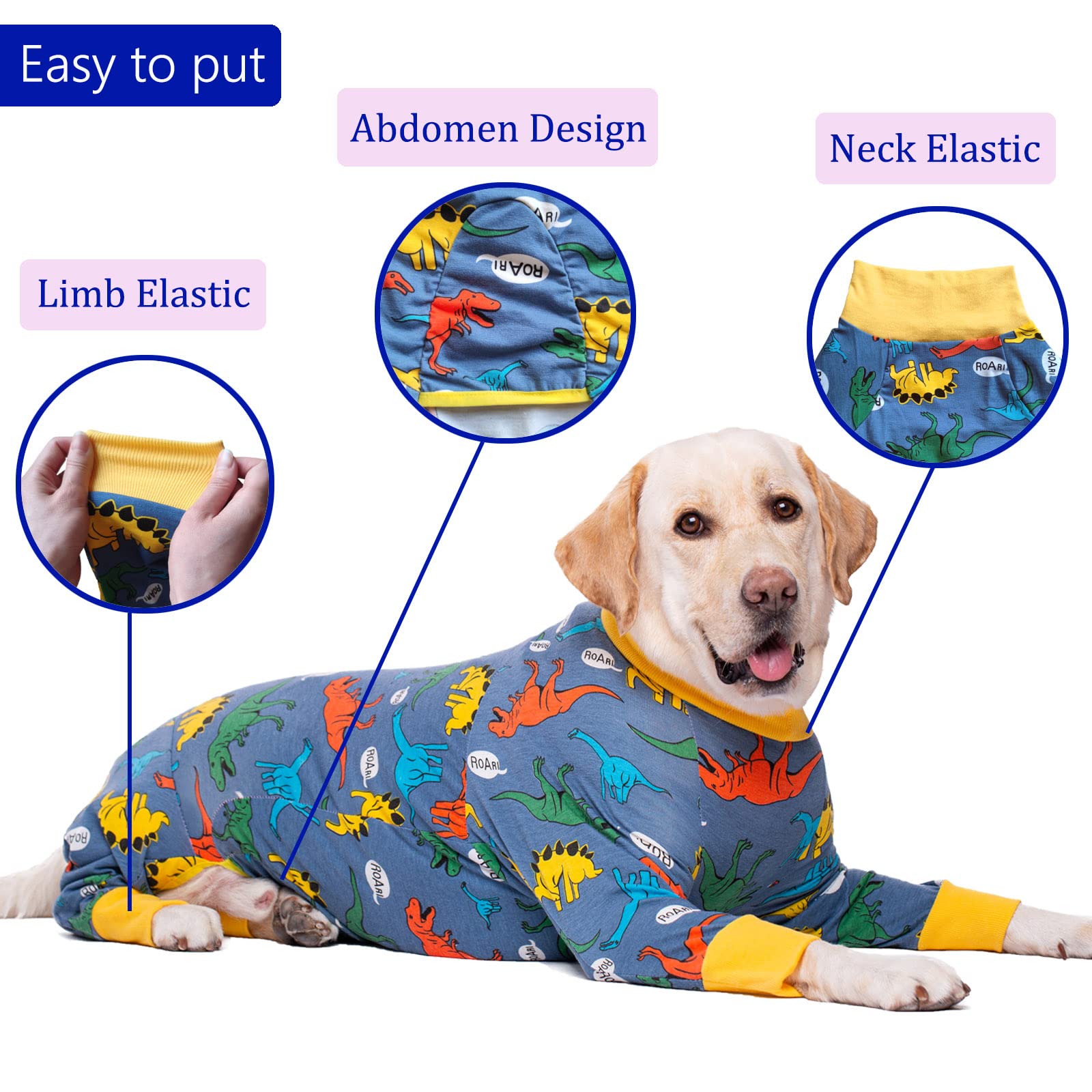 kzrfojy dog recovery suit cone-alternative worn during neuter or spay recovery supports safe healing