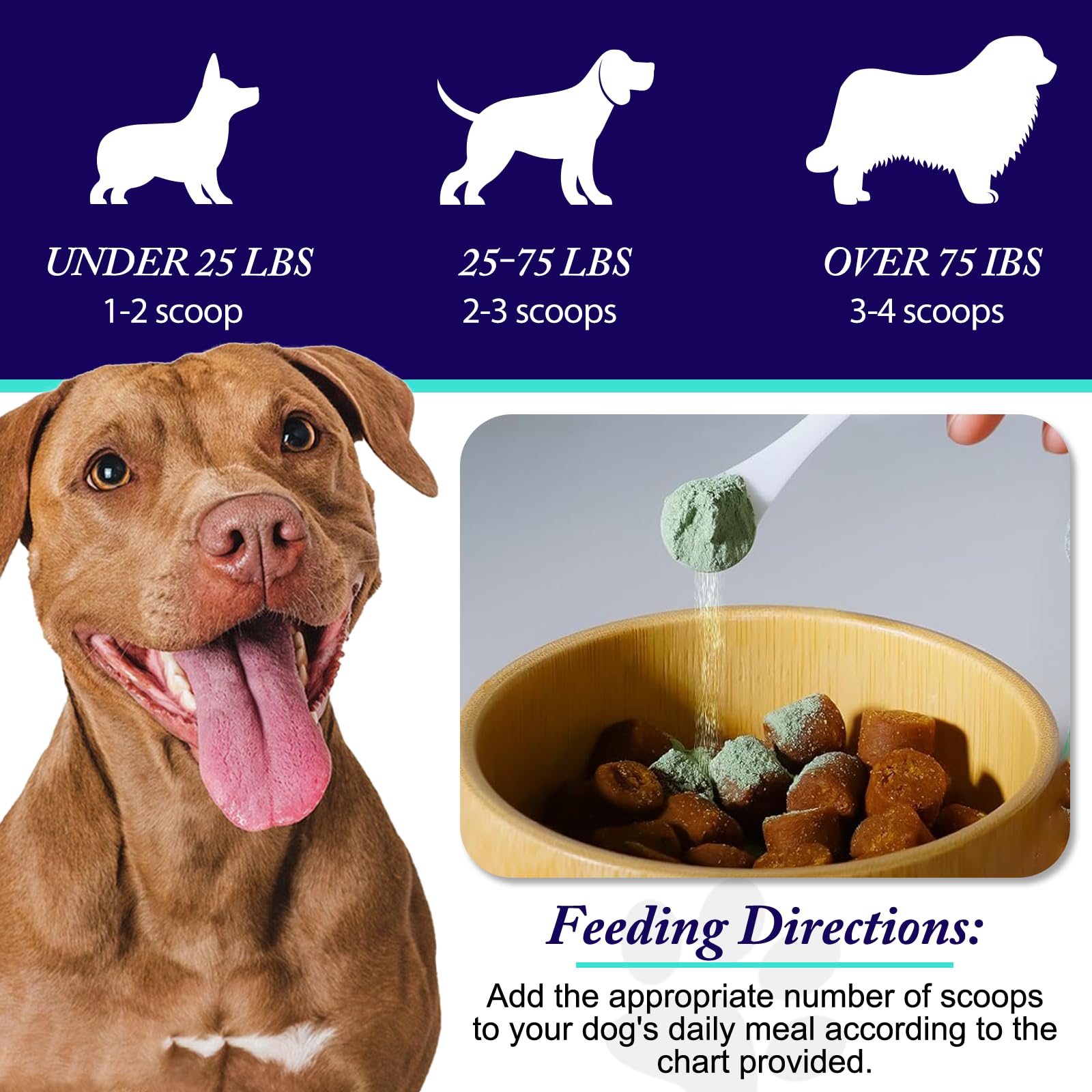 KZUO Dog Dental Powder close-up highlighting potential fresh breath benefits.