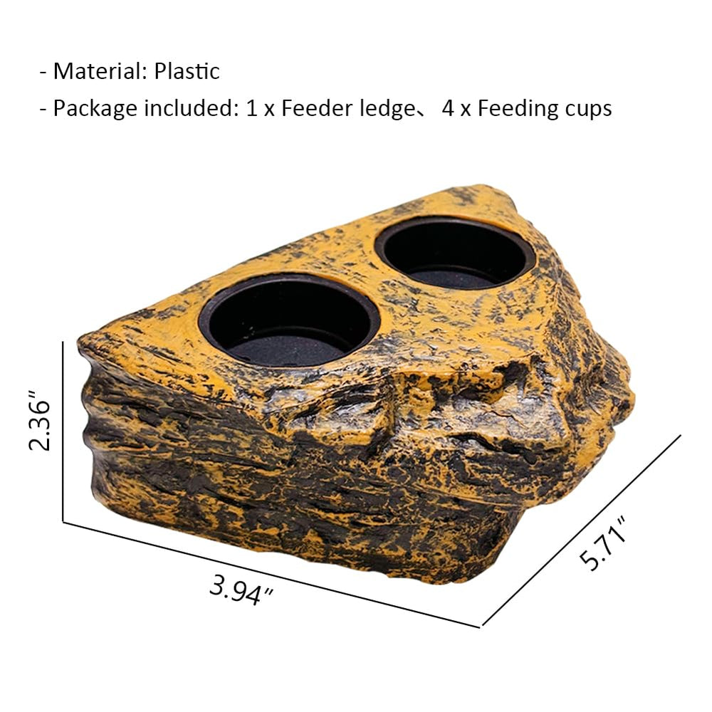 La La Pet Ledge size 14.5 x 6 x 10 cm fits compact tanks.