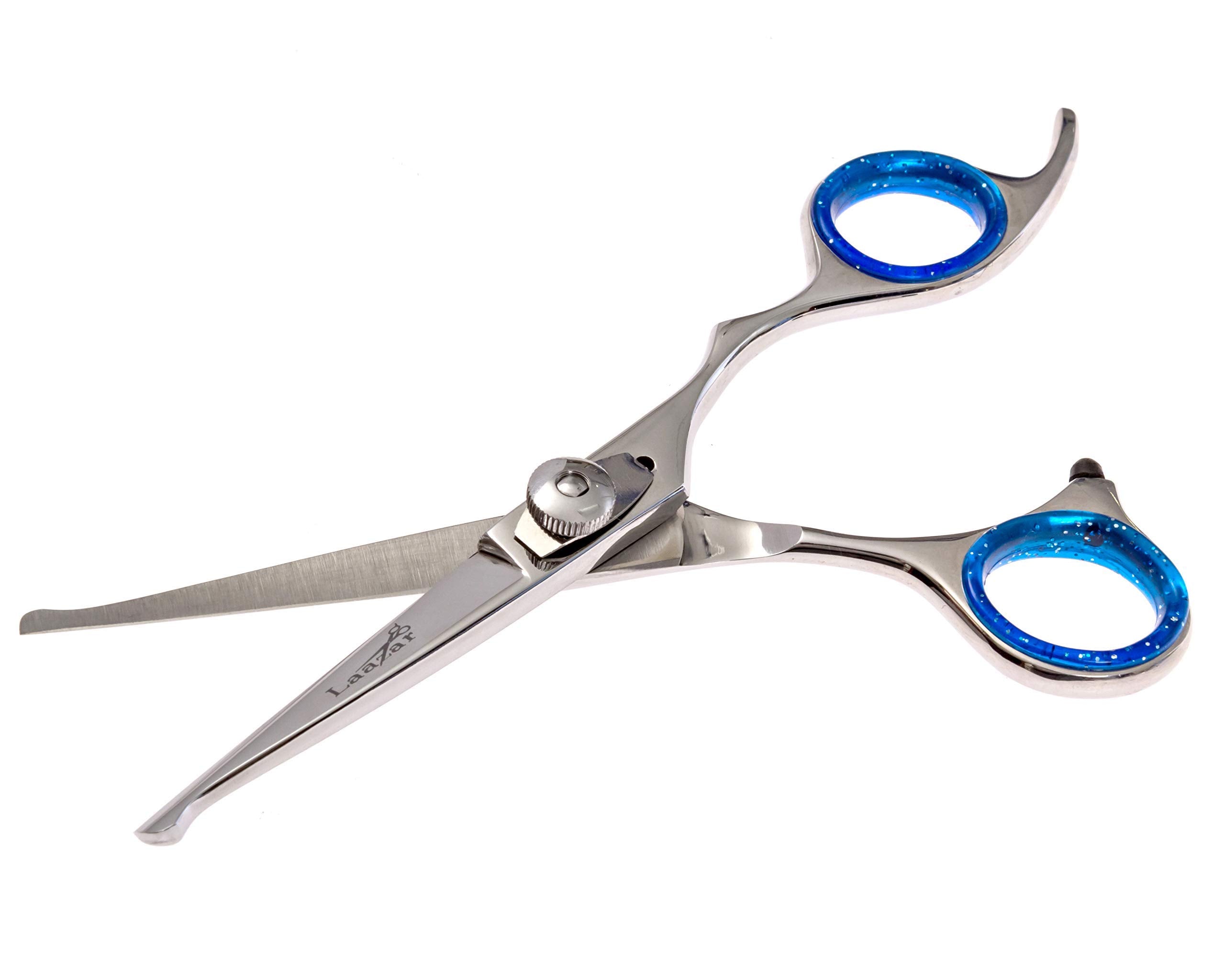 Laazar Pro grooming scissors with a polished shiny finish for professional appeal