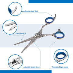 Laazar Pro scissors with safety round tip for gentle care around sensitive areas