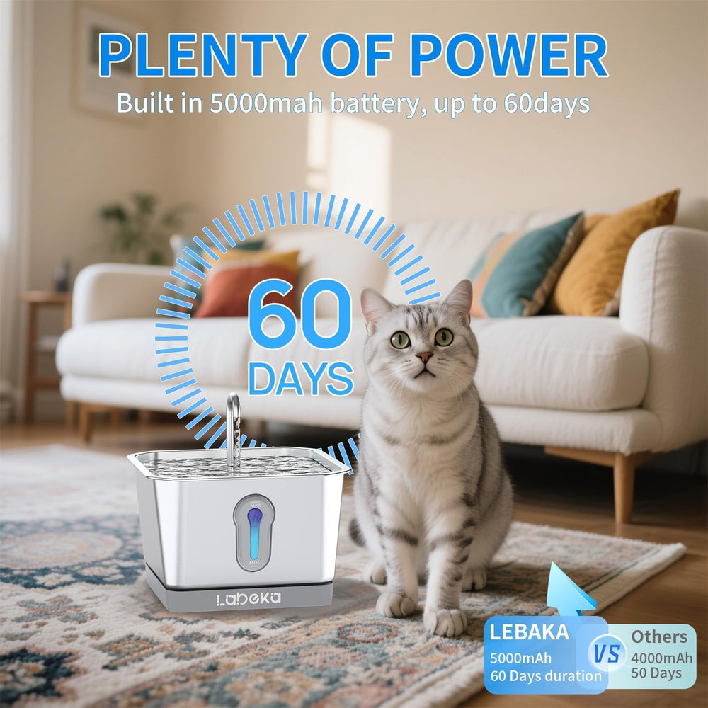 LABEKA ultra-quiet pump runs at ≤25dB.