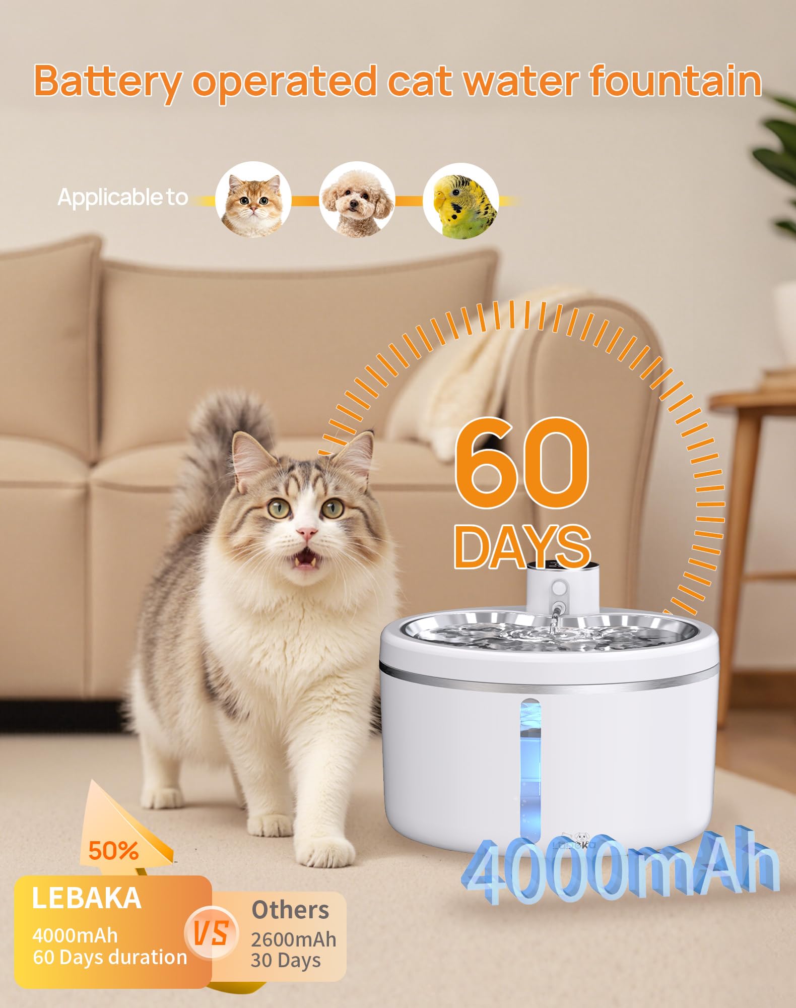 LABEKA multi-filter system for fresh, oxygenated water