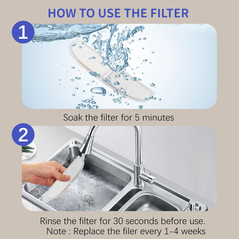 Soak and rinse instructions guide quick prep before use.