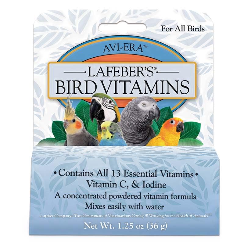 Avi-Era powder designed to supplement seed-based diets for birds.