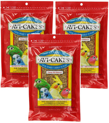 Lafeber's Avi-Cakes packaging view, a convenient daily enrichment for parakeets and conures.