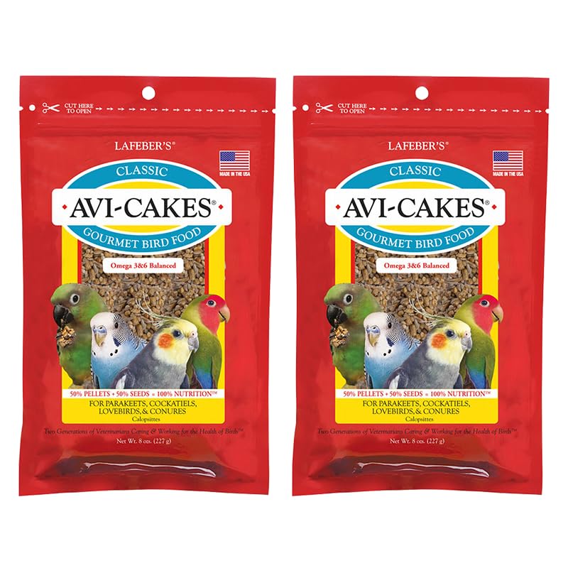 LAFEBER'S Classic Avi-Cakes in a bowl, inviting texture for small parrots