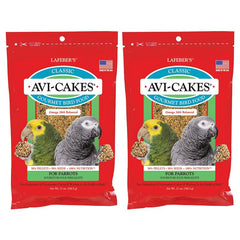 LAFEBER'S Classic Avi-Cakes packaging shows a convenient two-pack for parrots.