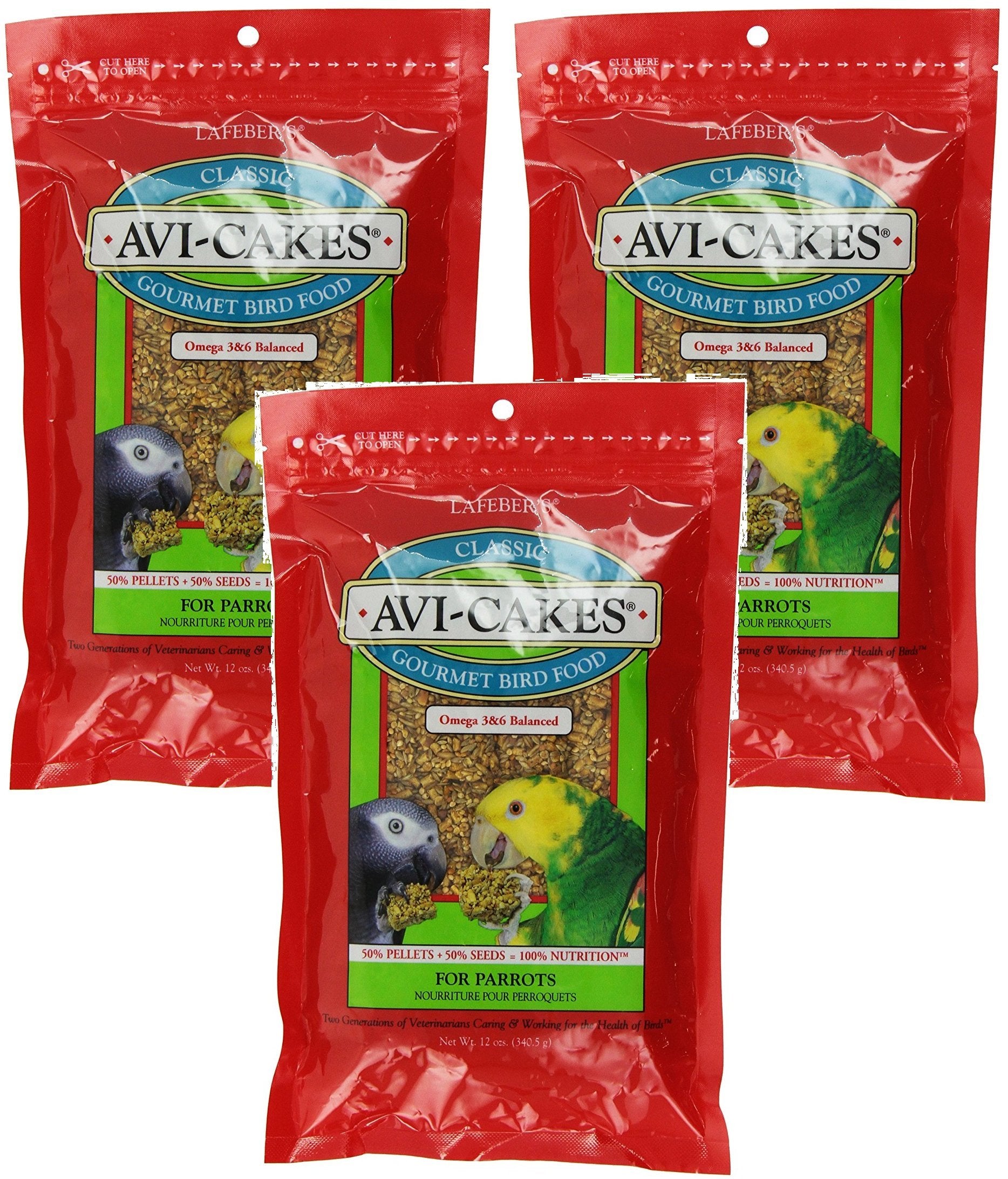 LAFEBER'S Classic Avi-Cakes parrot cake squares for engaging enrichment and flavorful nutrition.