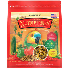 LAFEBER'S El Paso Nutri-Berries foraging bites promote beak play for parrots.