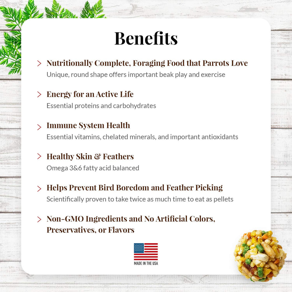 LAFEBER'S Garden Veggie Nutri-Berries ingredients highlight non-GMO, human-grade components