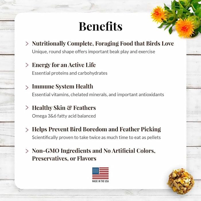 Lafeber's Nutri-Berries packaging shows no artificial colors or preservatives.