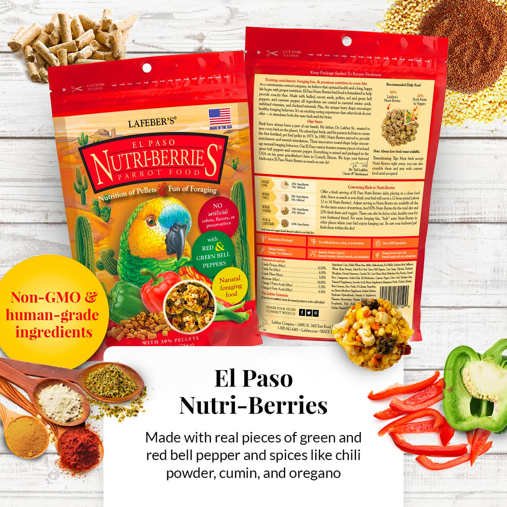 LAFEBER'S Nutri-Berries Variety Sampler packaging showcases four flavors for enrichment