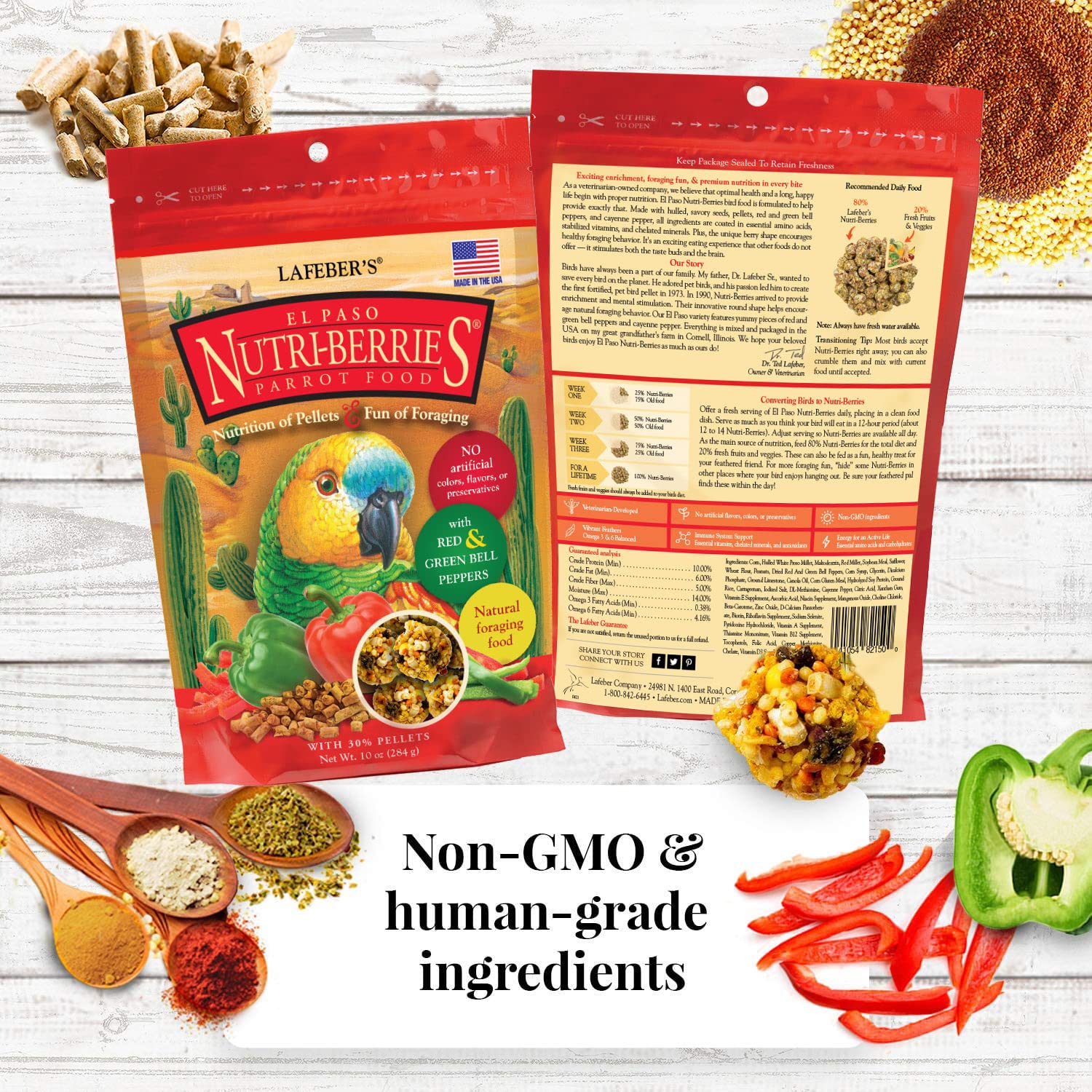 Serving setup with four 10 oz portions from the Nutri-Berries bundle