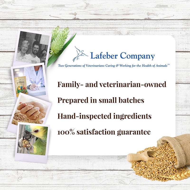 LAFEBER'S Nutri-Berries packaging and 100% satisfaction guarantee.