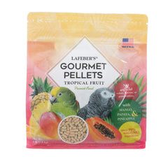 LAFEBER'S tropical fruit pellets for parrots, colorful bites for active, balanced daily nutrition.