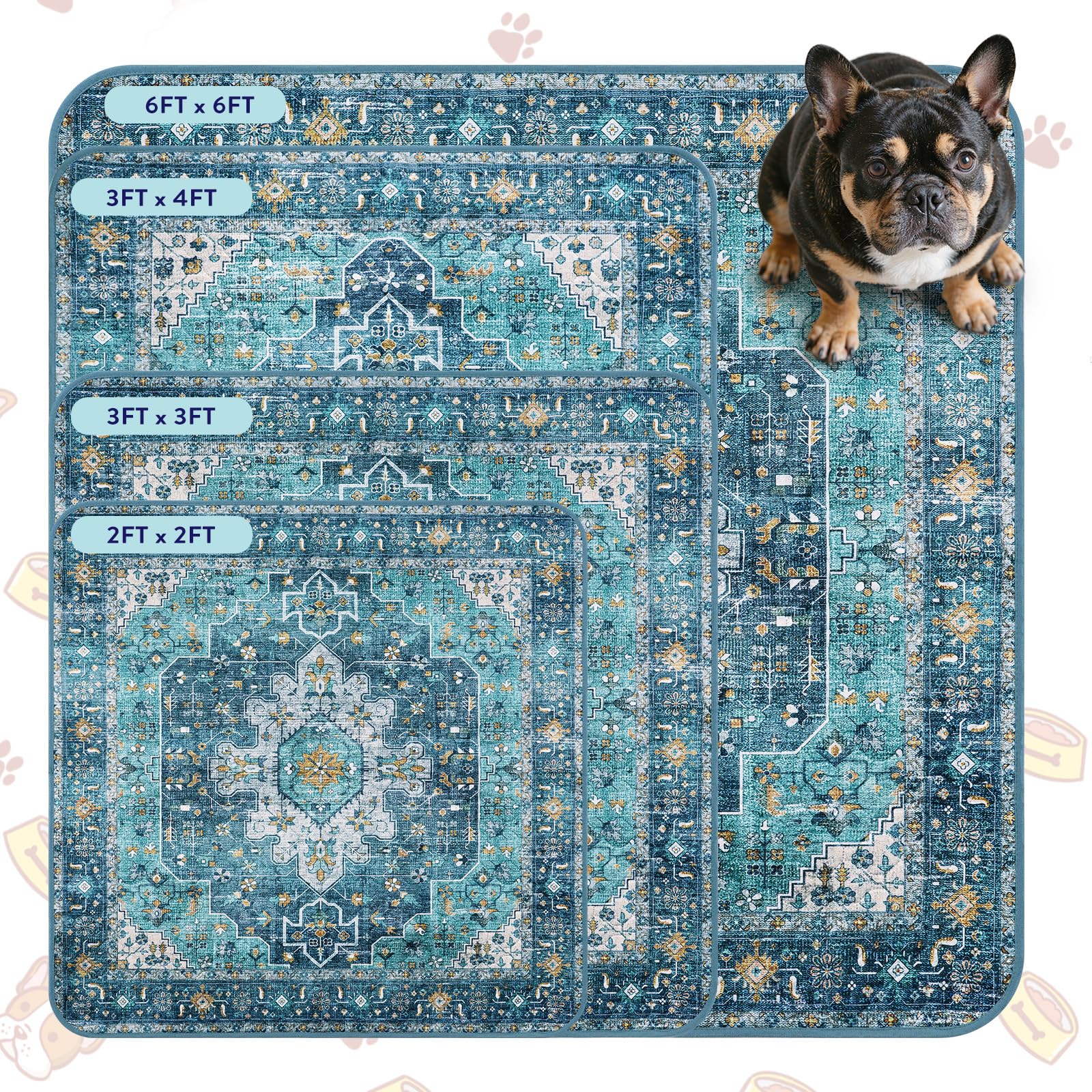 Lahome pads suitable for crate, travel, and living spaces.