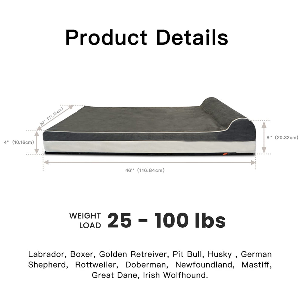 Laifug dog bed pillow detail for added comfort
