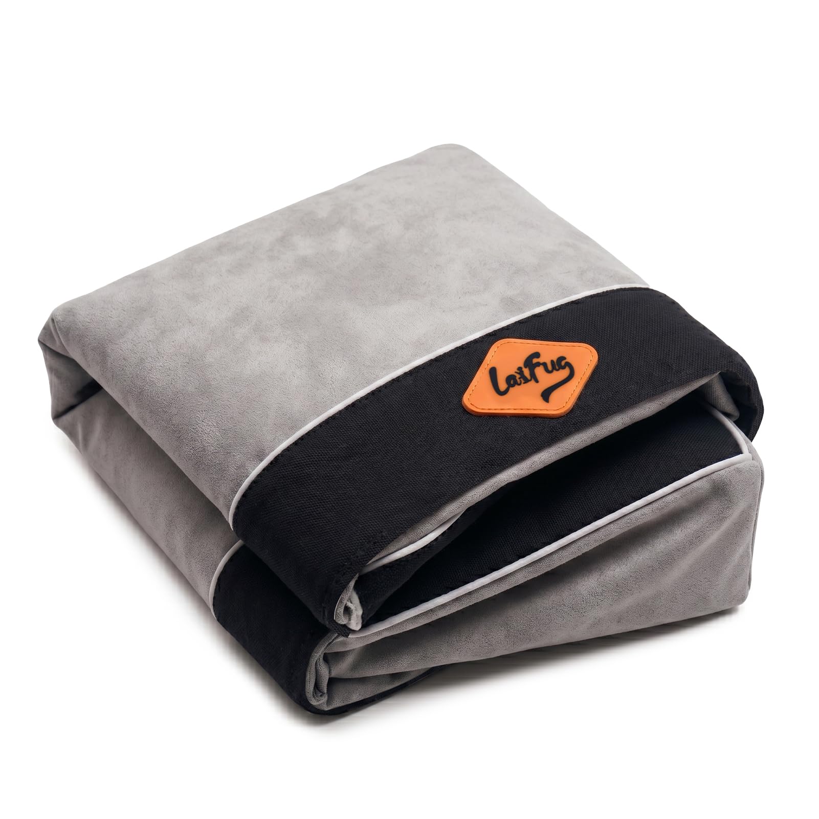 Laifug extra large bed cover in slate grey with a durable zipper for easy replacement.