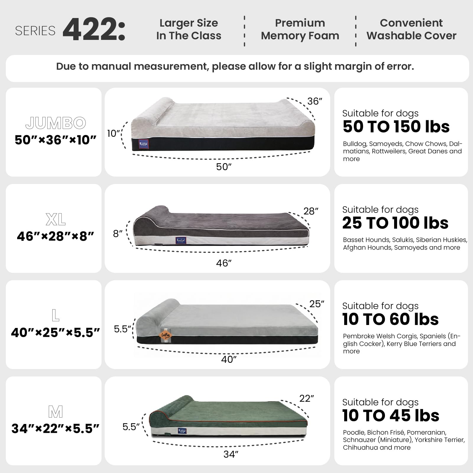 Laifug removable washable cover in soft, breathable fabric for pet comfort and clean homes.