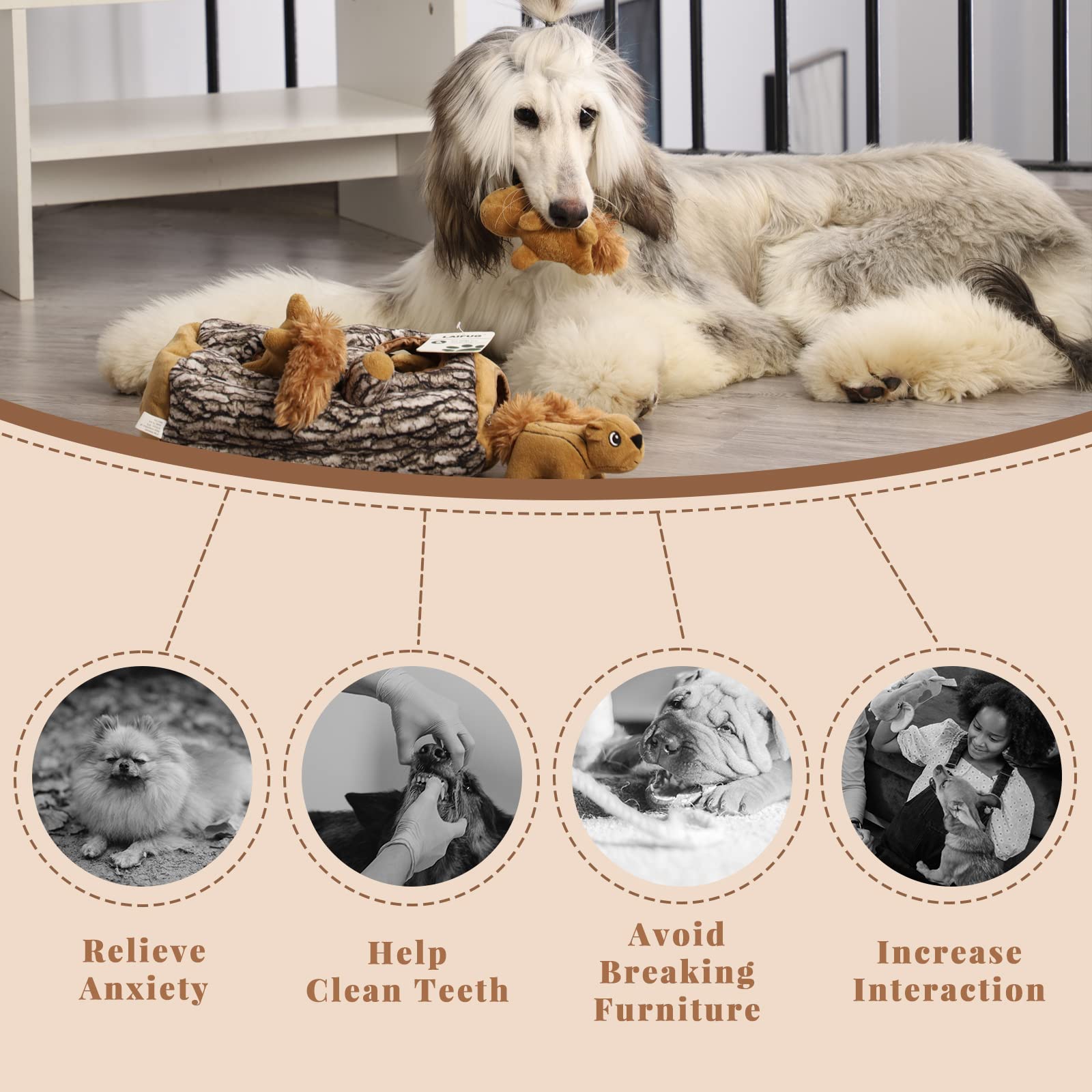 Laifug gift-ready dog toy trunk enhances holidays with fun hide-and-seek play