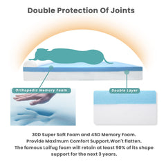 Laifug memory foam top layer providing plush support