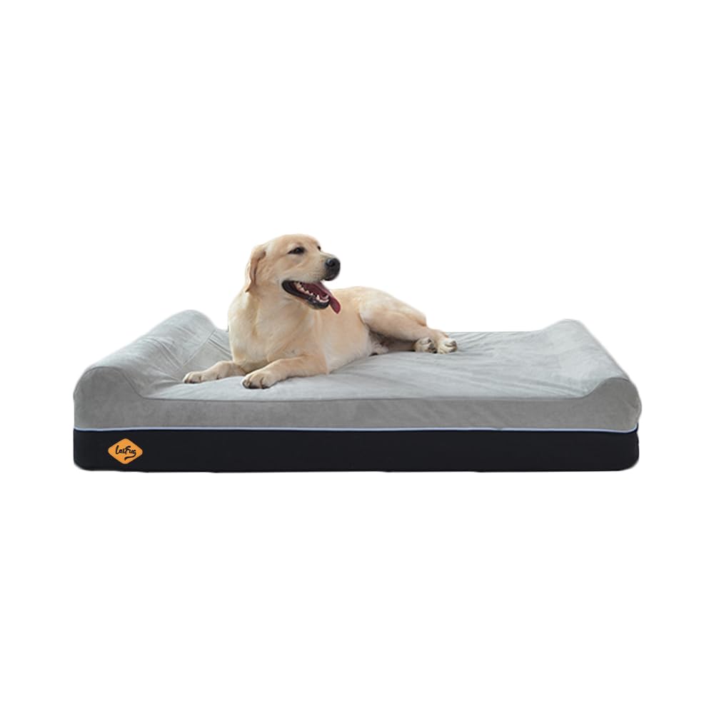 Laifug orthopedic memory foam dog bed pillow supports joints and comfort