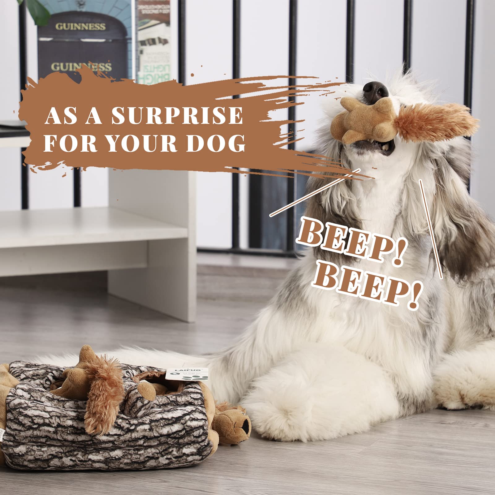 Laifug squeaky squirrel dog toy set makes playtime rewarding and interactive