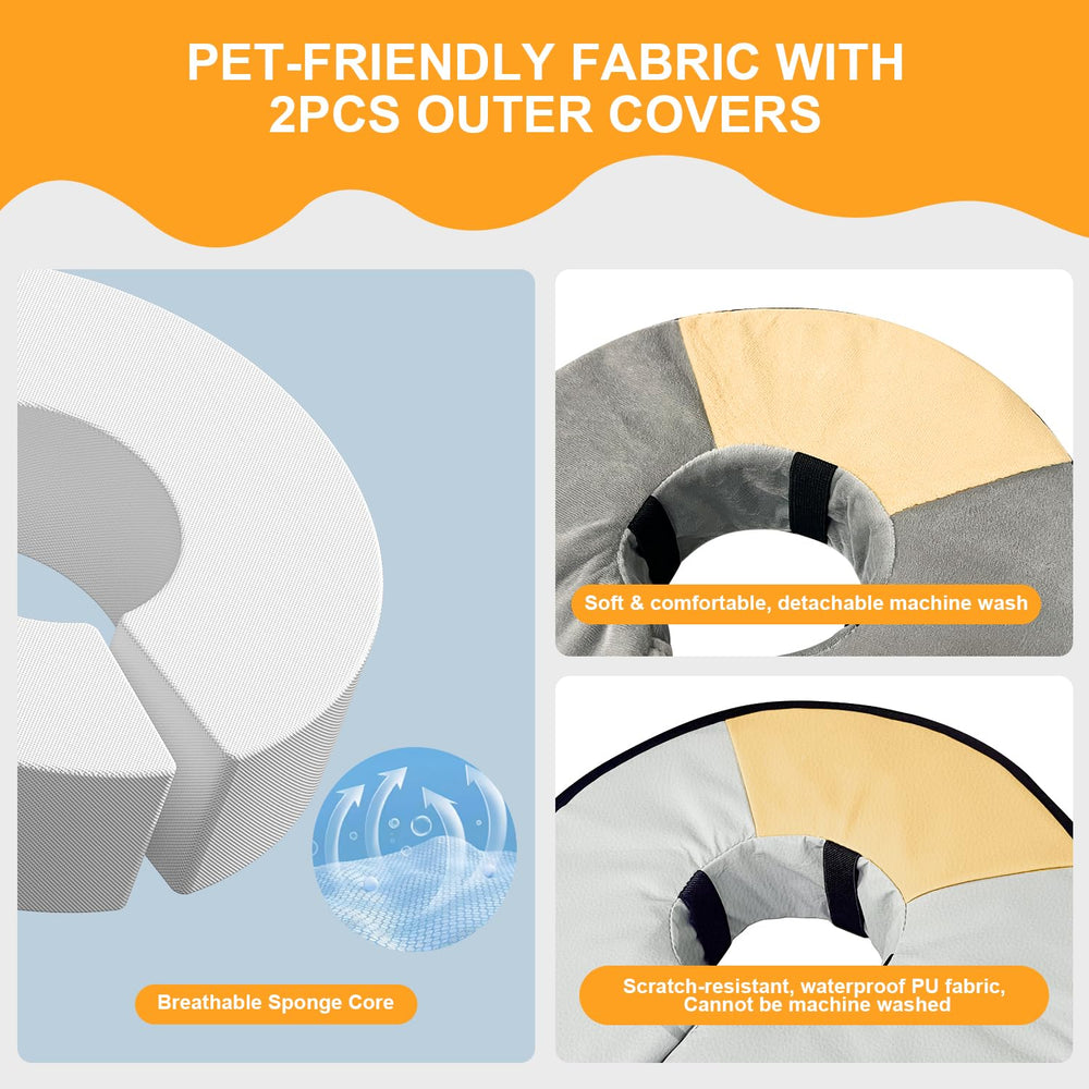 Lainergie back view of donut collar showing dual-layer protection options
