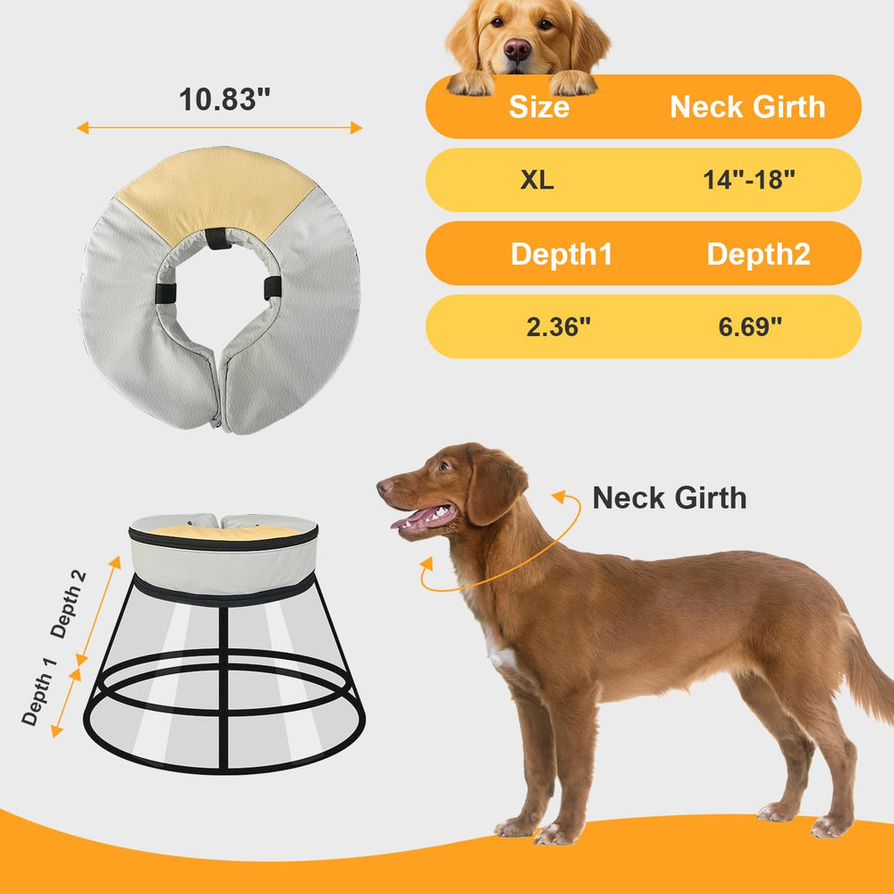Lainergie PU waterproof cover on donut collar protects while resting