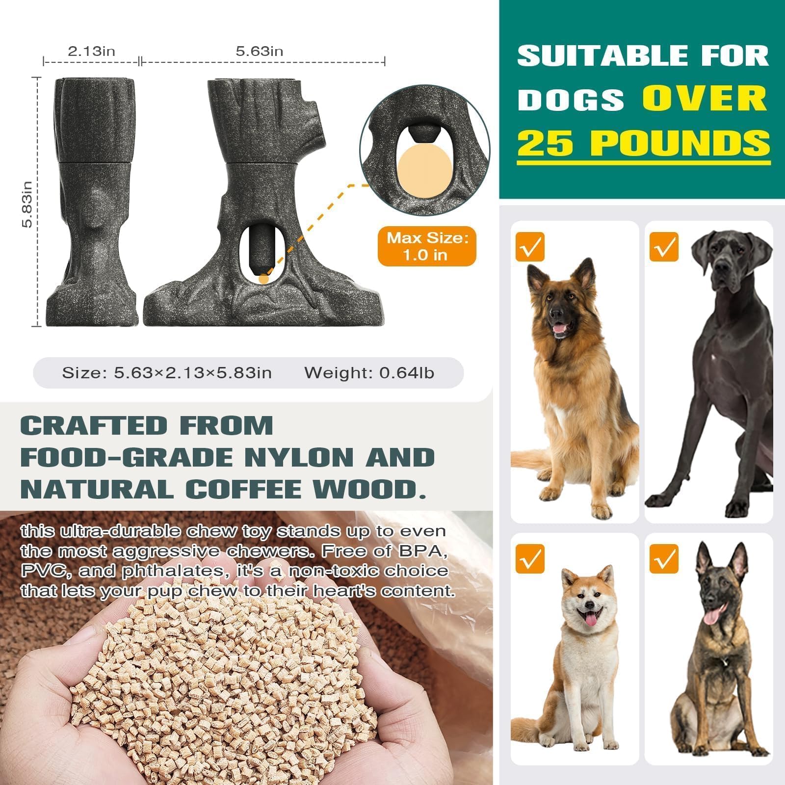 LaiQiuJunA BPA-free, non-toxic materials ensure safe, durable chewing
