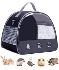 LAIRIES Guinea Pig Carrier Backpack with clear window for safe front-view travel.