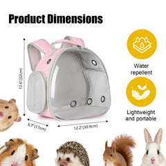 LAIRRIES bubble-window carrier side view showing portable design for on-the-go pets.