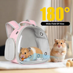 LAIRRIES small animal backpack front ventilation holes keep air circulating.